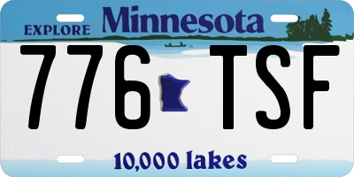 MN license plate 776TSF