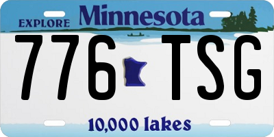 MN license plate 776TSG