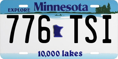 MN license plate 776TSI