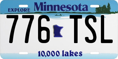 MN license plate 776TSL
