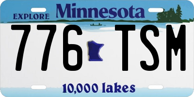 MN license plate 776TSM