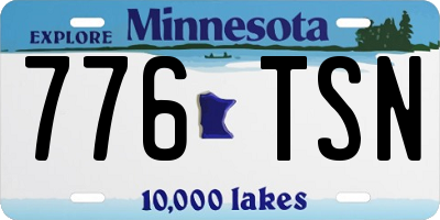 MN license plate 776TSN