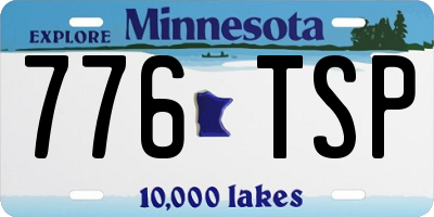 MN license plate 776TSP