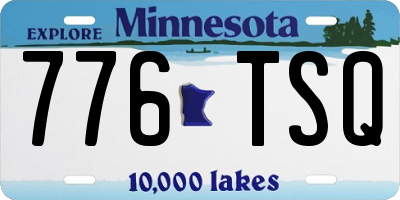 MN license plate 776TSQ