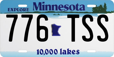 MN license plate 776TSS