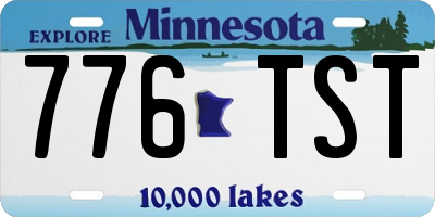 MN license plate 776TST