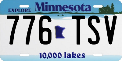 MN license plate 776TSV