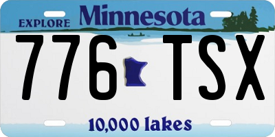 MN license plate 776TSX