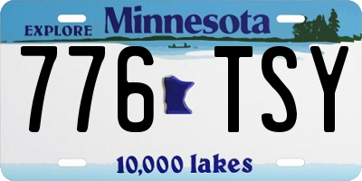 MN license plate 776TSY