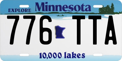 MN license plate 776TTA
