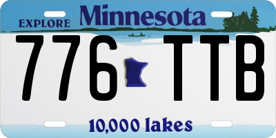 MN license plate 776TTB
