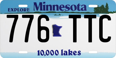 MN license plate 776TTC