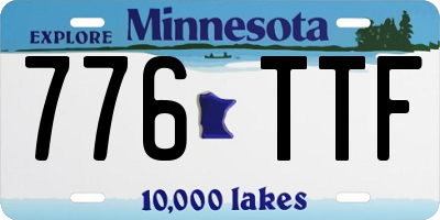 MN license plate 776TTF