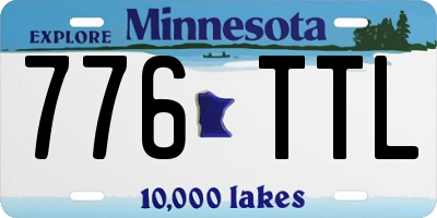 MN license plate 776TTL