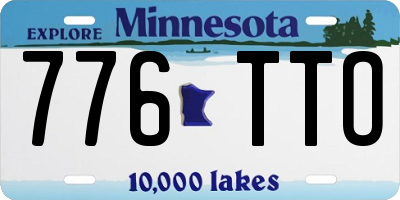 MN license plate 776TTO