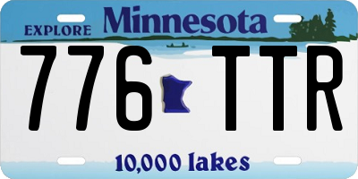 MN license plate 776TTR