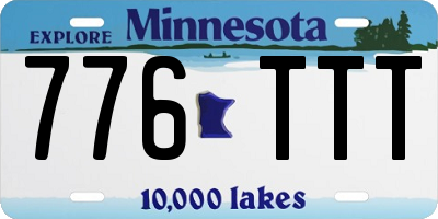 MN license plate 776TTT
