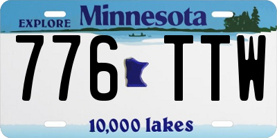 MN license plate 776TTW