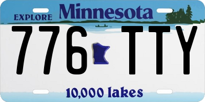 MN license plate 776TTY
