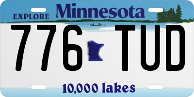 MN license plate 776TUD