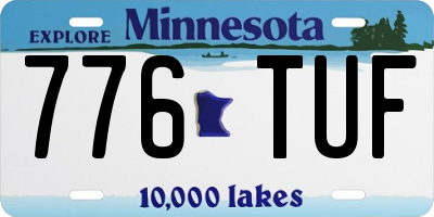 MN license plate 776TUF