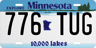 MN license plate 776TUG
