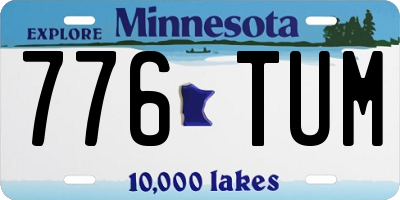 MN license plate 776TUM