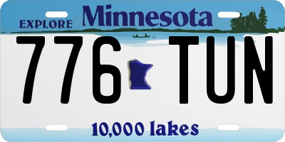 MN license plate 776TUN