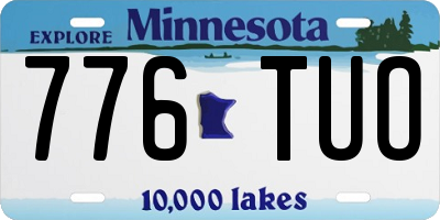 MN license plate 776TUO