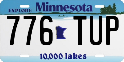 MN license plate 776TUP