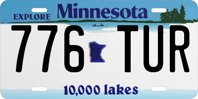 MN license plate 776TUR