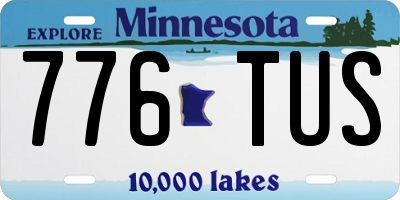 MN license plate 776TUS