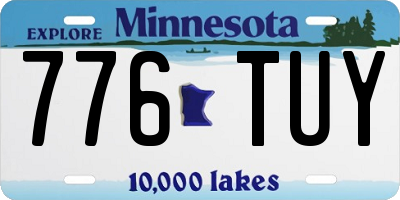 MN license plate 776TUY