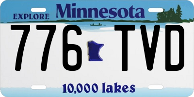 MN license plate 776TVD