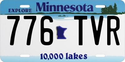 MN license plate 776TVR