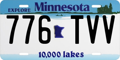 MN license plate 776TVV