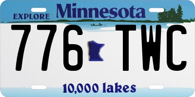 MN license plate 776TWC
