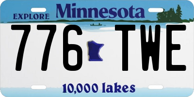 MN license plate 776TWE