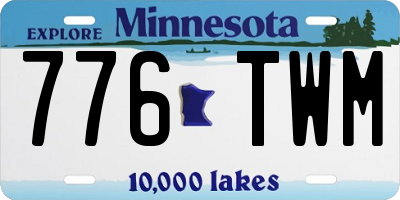 MN license plate 776TWM