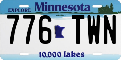 MN license plate 776TWN