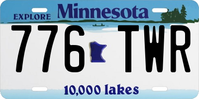MN license plate 776TWR