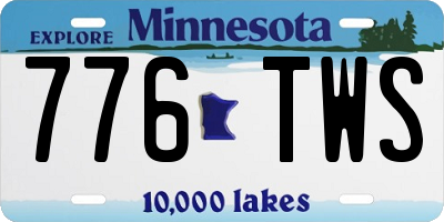 MN license plate 776TWS