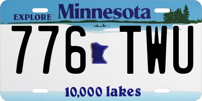 MN license plate 776TWU