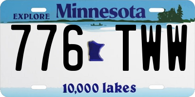 MN license plate 776TWW