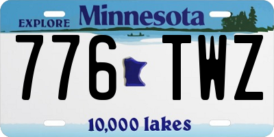 MN license plate 776TWZ