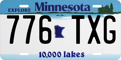 MN license plate 776TXG