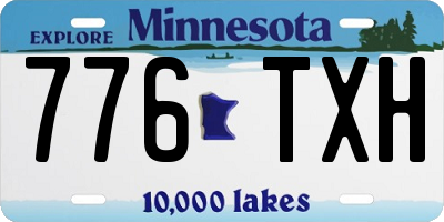 MN license plate 776TXH