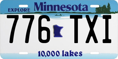 MN license plate 776TXI