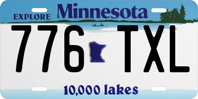 MN license plate 776TXL