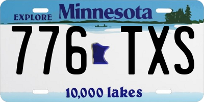 MN license plate 776TXS